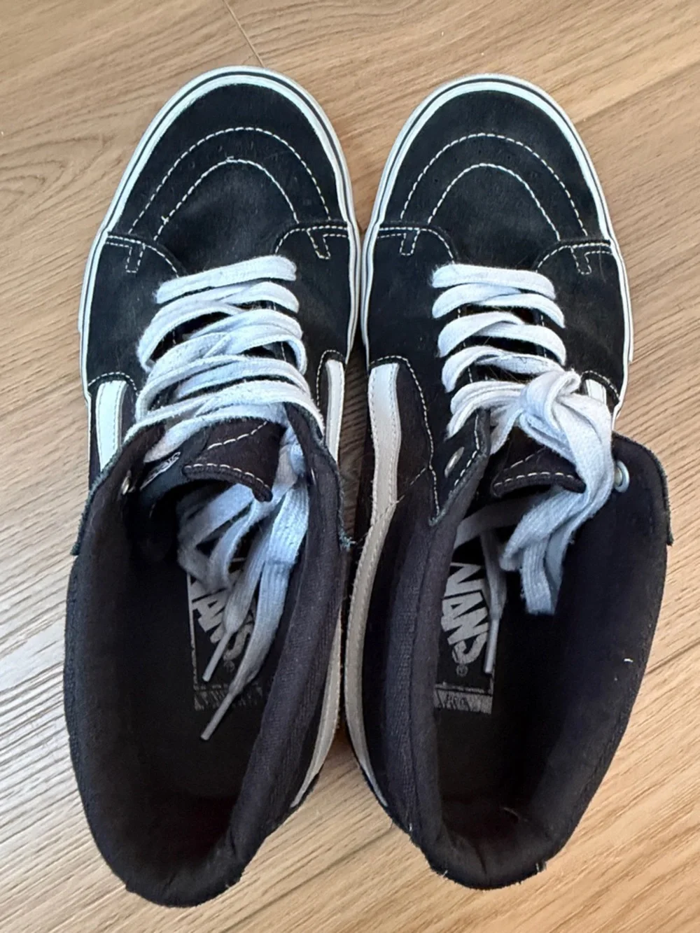 Vans Black & White Mid-Top Skate Sneakers